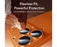 ESR Armorite Camera Lens Glass for iPhone 17 Pro / Max / 15 Pro / Max / 16 Pro / Max / 17 Pro / Max - Oranžinis