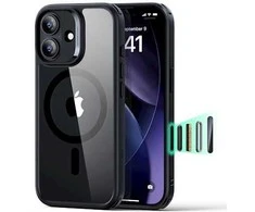 ESR Classic Hybrid Dėklas Apple iPhone 17, skaidrus juodos spalvos