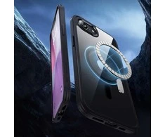 ESR Classic Hybrid Halolock MagSafe dėklas, skirtas iPhone 16e / 17e - permatomas-juodas