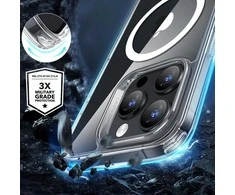 ESR Classic Hybrid Halolock MagSafe + Tempered Glass Apple iPhone 16 Pro Max – dėklas telefonui skaidrus