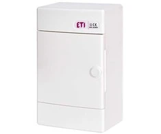ETI Modulinis skydas ECT4PO, 4 modulių virštinkinis balt. IP40