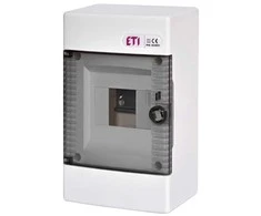 ETI Modulinis skydas ECT4PT, 4 modulių virštinkinis skaidr. IP40