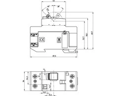 ETI Srovės nuotėkio relė EFI-P2, 16A, 10kA, 30mA AC, 1P+N