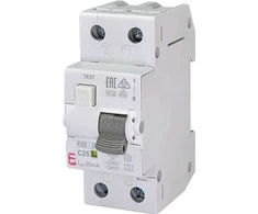 ETI Srovės nuotėkio relė KZS-2M (C 25A; 6kA; 30mA A; 1P+N)