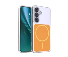 Etteri Hidden Pearl dėklas Samsung Galaxy S25 oranžinis