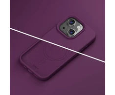 Etteri silikoninis Mag dėklas, skirtas iPhone 15 6,1" tamsios vyšnios spalvos