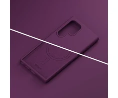 Etteri silikoninis Mag dėklas, skirtas Samsung Galaxy S26 Ultra, tamsios vyšninės spalvos