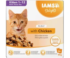 Eukanuba IAMS DELIGHTS Kitten in Jelly box – šlapias pašaras katei – 8x85g
