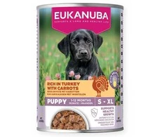 Eukanuba konservuotas pašaras šuniukams su kalakutiena ir morkomis, 400g