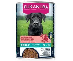 Eukanuba konservuotas pašaras šunims su jautiena ir moliūgais, 400g