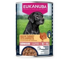 EUKANUBA Life Care Senior Rich in kalakutiena with carrots – drėgnas ėdalas šunims – 400g