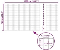 Euro tvora, pilka, 10x1,2m, plienas