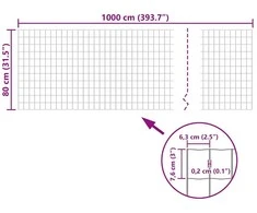 Euro tvoros komplektas, žalias, 10x0,8m, plienas
