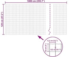 Euro tvoros komplektas, žalias, 10x1,2m, plienas
