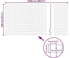 Euro tvoros komplektas, žalias, 25x1,2m, plienas