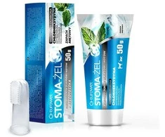 EUROWET Stoma-Żel Mint - toothpaste and toothbrush for dogs and cats - 50 mg