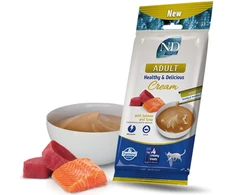 FARMINA N&D Ocean Cat Kreminis with Salmon & Tuna adult box – skanėstas suaugusiai katei – 4x15g