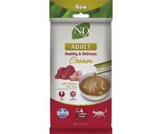 FARMINA N&D Prime Cat Kreminis with chicken & tuna adult box – skanėstas kačiukui – 4x15g