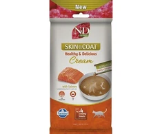 FARMINA N&D Quinoa Cat Skin & Coat Kreminis with Salmon box mono – skanėstas katei – 4x15g