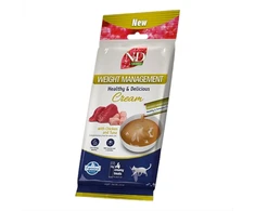 FARMINA N&D Quinoa Cat Weight Management Kreminis with Chicken & Tuna box – skanėstas katei – 4x15g