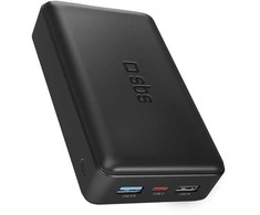SBS Powerbank Puro Fast 20000 mAh 2x USB-A + 1x USB-C – juodos spalvos