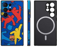 Ocpc FC Barcelona dėklas, skirtas Samsung Galaxy S24 Ultra magnetinis dėklas MagSafe OCFCBMCS24USP SP