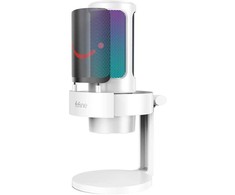 Fifine A8W kondensatorinis mikrofonas with stand baltos spalvos