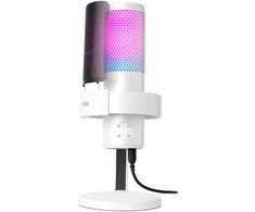 Fifine A9W studio mikrofonas with stand baltos spalvos