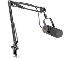 Fifine AM8T gaming microphone with boom arm juodos spalvos