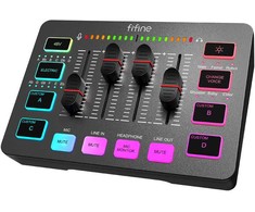 Fifine SC3 audio mixer juodos spalvos