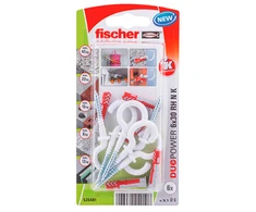 FISCHER DUOPOWER kaištis 6×30 su apvaliu kabliu /6vnt. BALTI