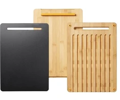 Fiskars 1057550 pjaustymo lentelė Stačiakampio formos Bamboo, Plastikas Bamboo, Juoda