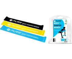 Pure2Improve | Body Shaper Bands, Set of 3 | Juodas, Mėlyna and Geltona