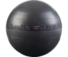 FITNESO MANKŠTOS KAMUOLYS 65CM Juodas PURE 2 IMPROVE 335790