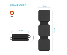 Fixed Fiksuotas | Belaidis sulankstomas įkroviklis 3in1 „Flex“, skirtas „Samsung“ | FIXFLE-SA-BK | Juodas