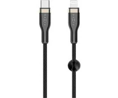Fixed Fiksuotas USB-C/Lightning su PD palaikymu, 0,5 m, MFi, juodas