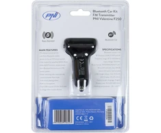 FM moduliatorius PNI Valentine F250 Bluetooth 5.0, MP3 grotuvas, FM siųstuvas, micro SD lizdas, dviguba USB jungtis, greitas mobiliojo įrenginio įkrovimas, „super bass“ mygtukas