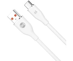 Forever kabelis USB - USB-C 1,0 m 6A baltos spalvos