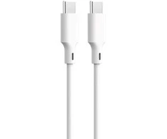 Forever Recycling Amžinai perdirbamas kabelis USB-C - USB-C 1,5m 3A KR15-CC-00 baltos spalvos