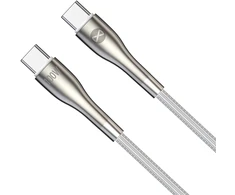 Forever Sleek laidas USB-C – USB-C 1,0 m 100W baltas
