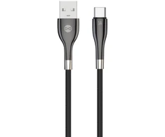 Forever Sleek kabelis USB - USB-C 1,0 m 3A juodos spalvos