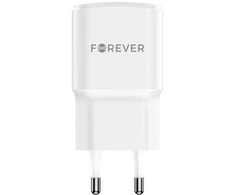 Forever TC-01-20AC PD QC įkroviklis 1x USB-C 1x USB 20W baltos spalvos