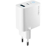 Forever TC-06-20AC PD QC įkroviklis 1x USB-C 1x USB 20W baltas
