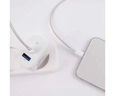 Forever TC-07-30AC PD QC įkroviklis 1x USB-C 1x USB 30W baltos spalvos
