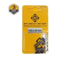 Grąžtas Forte_Tools Smūginiai atsuktuvų antgaliai Forte Tools PZ2, 25 mm, 3 vnt