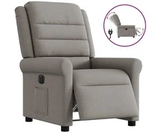 Fotelis Elektrinis atlošiamas krėslas, taupe spalvos, audinys