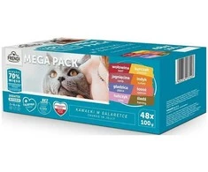 FRENDI Mega Pack Chunks in jelly – šlapias kačių maistas – 48x100g
