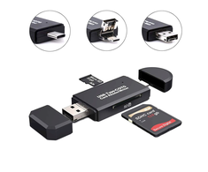 Fusion Accessories Fusion AK180 kompaktiškas kortelių skaitytuvas SDHC | Micro SD | SDXC | TF | juodas