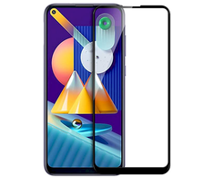 Fusion Accessories Fusion Full Glue 5D grūdintas stiklas pilnai uždengtas rėmeliu Samsung M115 Galaxy M11 | A115 Galaxy A11 Juodas