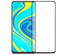 Fusion Accessories Fusion Full Glue 5D grūdintas stiklas, visiškai uždengtas rėmeliu Xiaomi Redmi Note 9 Pro Max Juodas